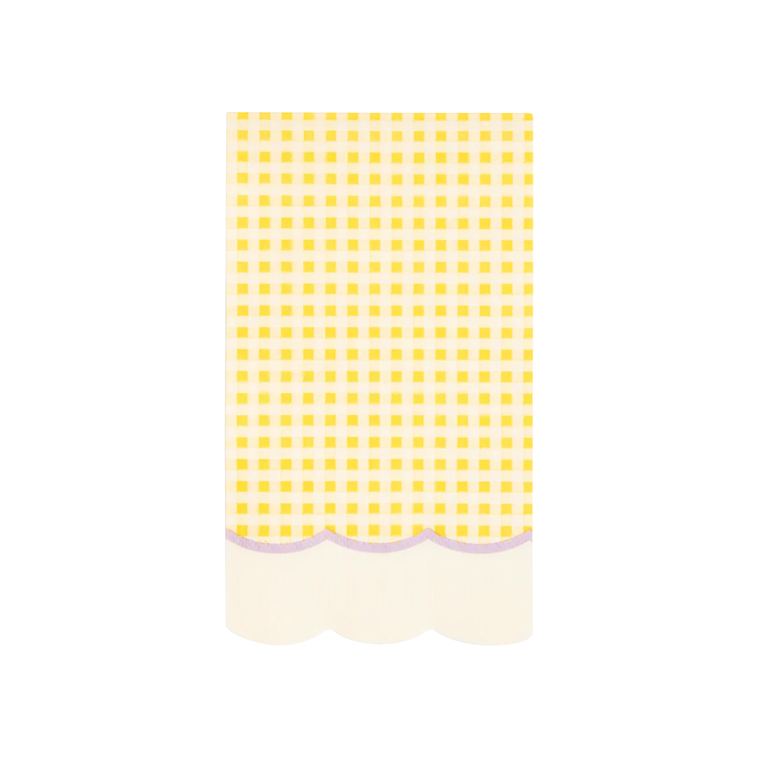 Serviettes gingham pastel ( 4 couleurs )