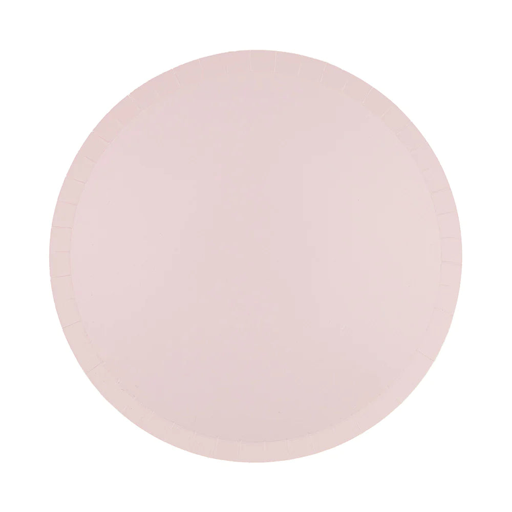 Assiettes rose pâle