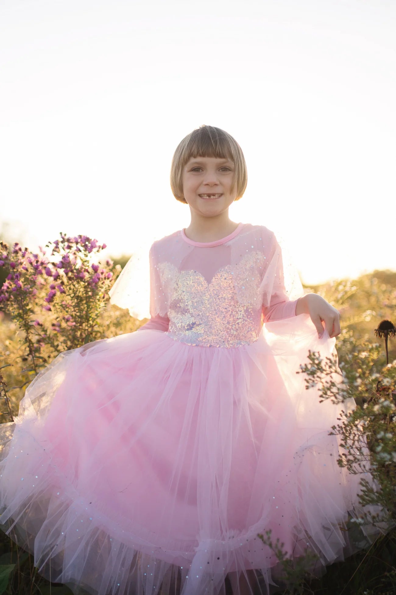 Robe princesse rose (3 à 8 ans)