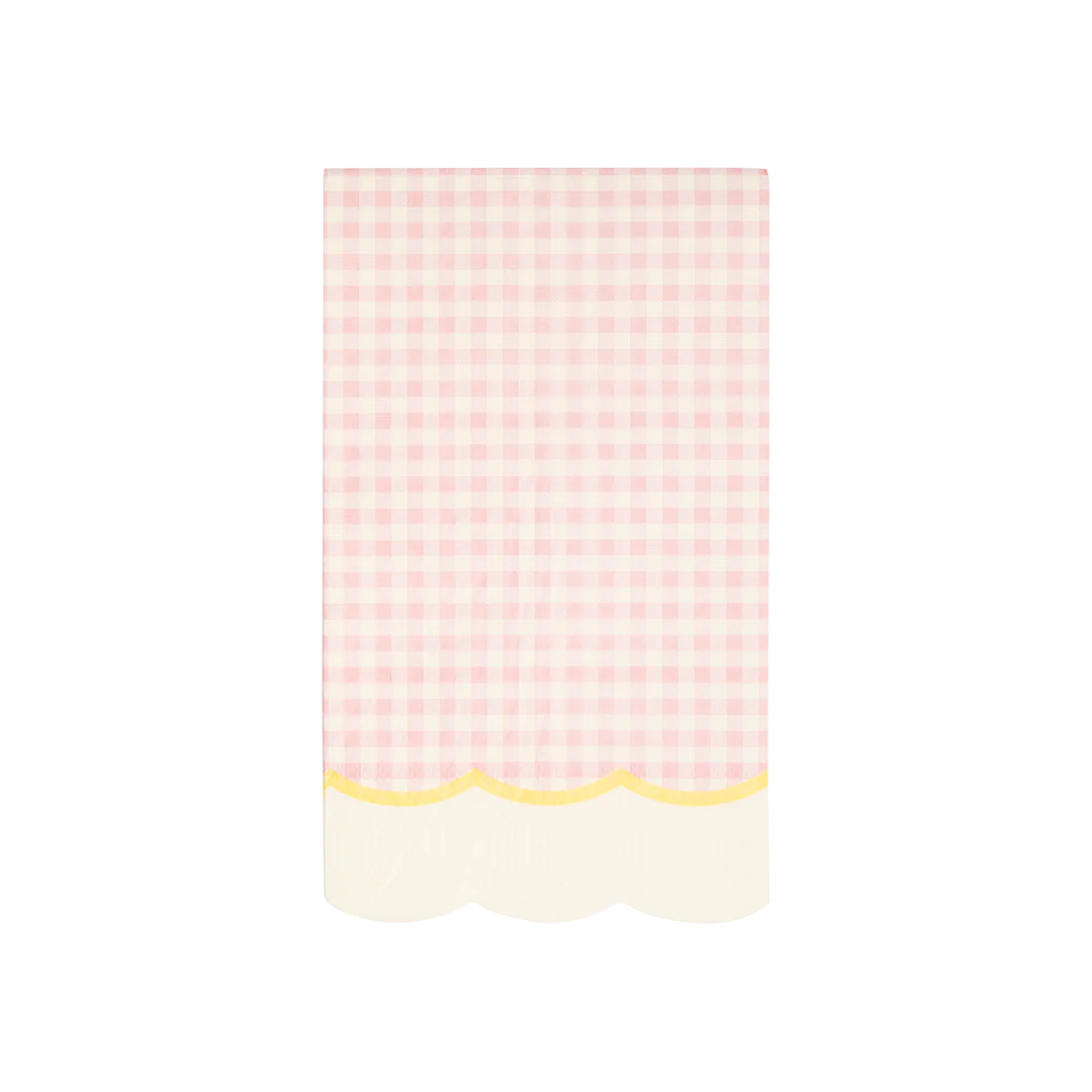 Serviettes gingham pastel ( 4 couleurs )