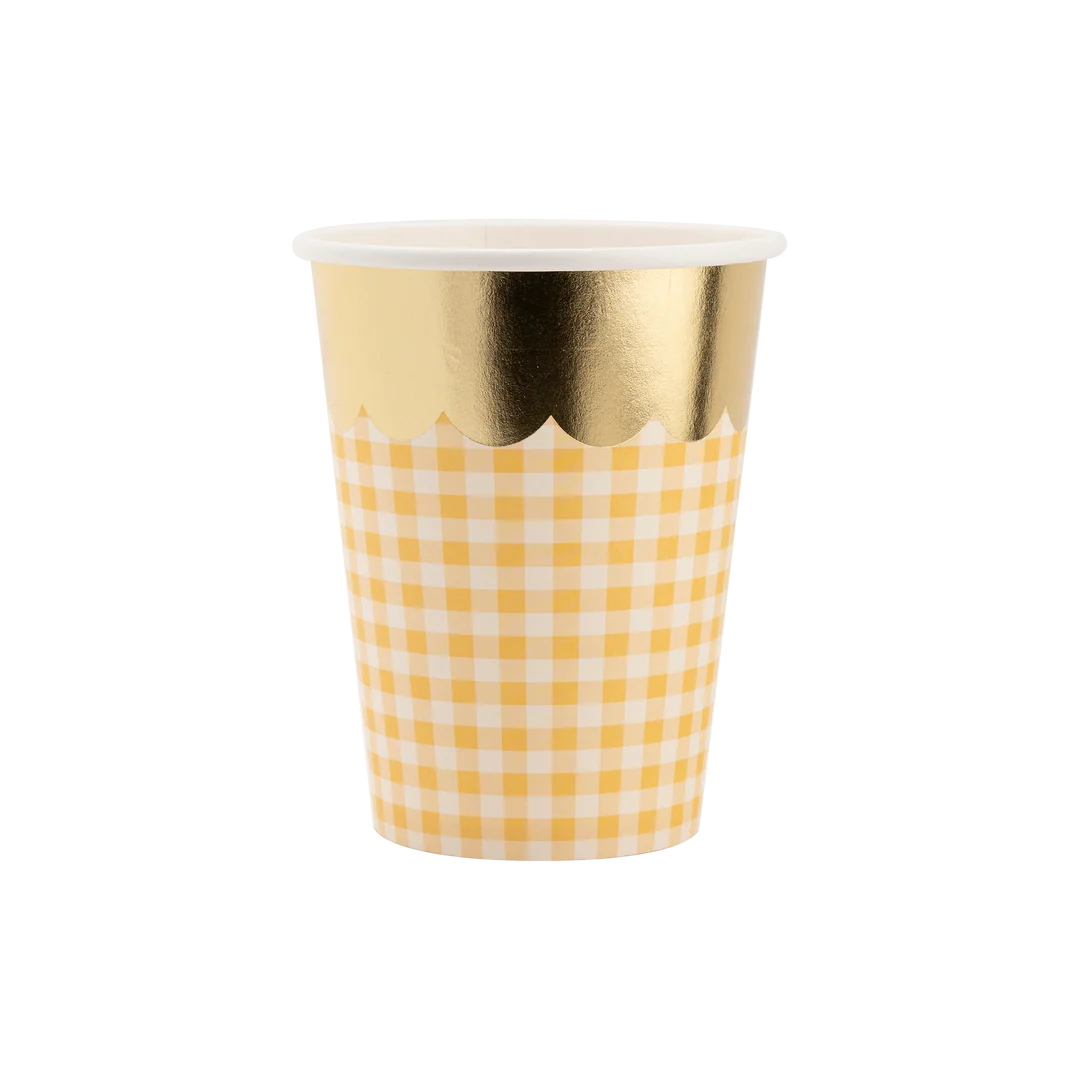 Verres gingham pastel (4 couleurs)