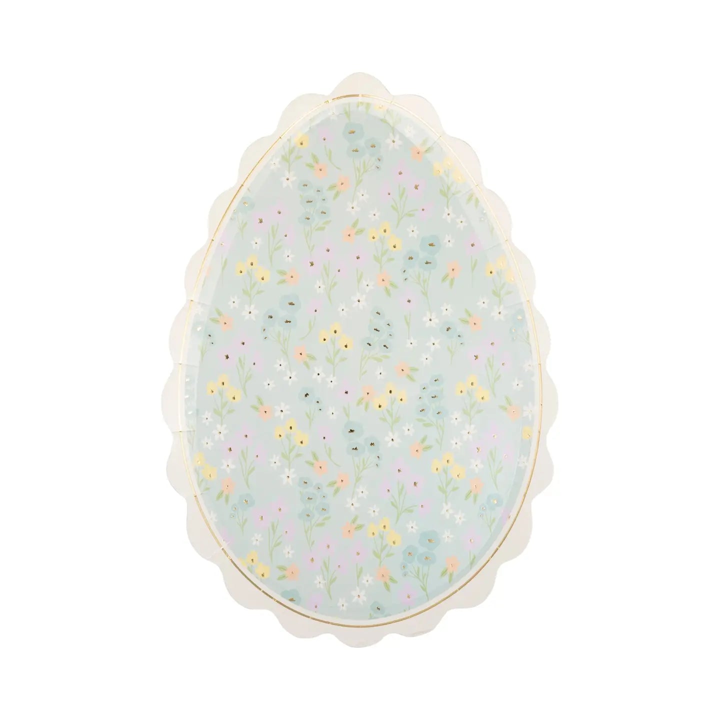 Assiettes oeufs en fleurs