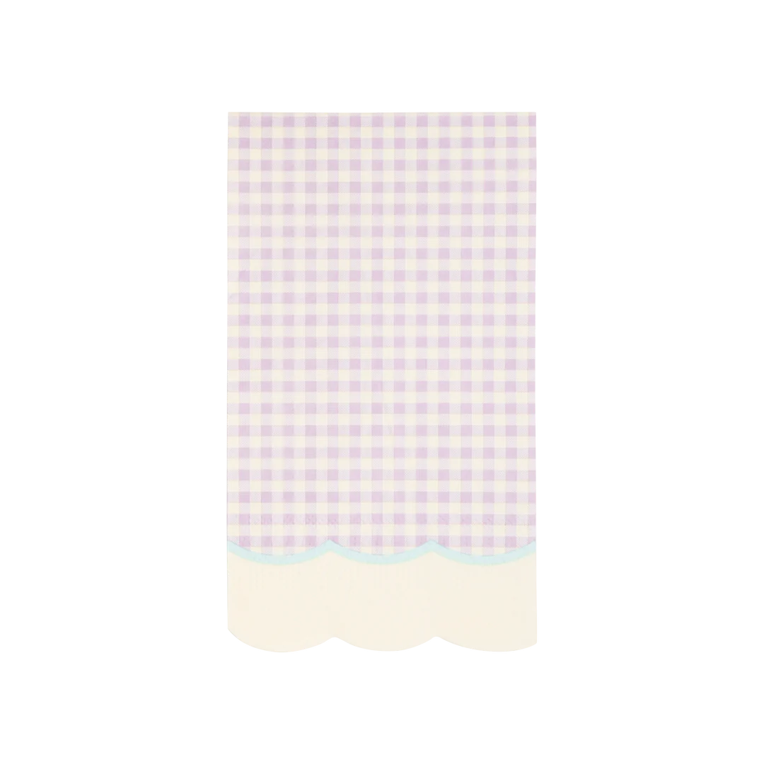 Serviettes gingham pastel ( 4 couleurs )