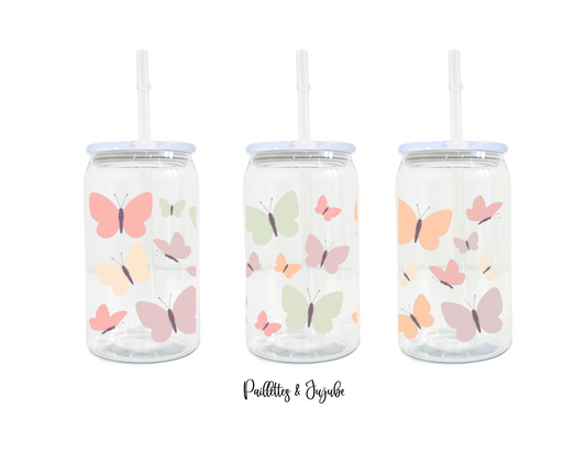 Beer can plastique 16 oz transparent