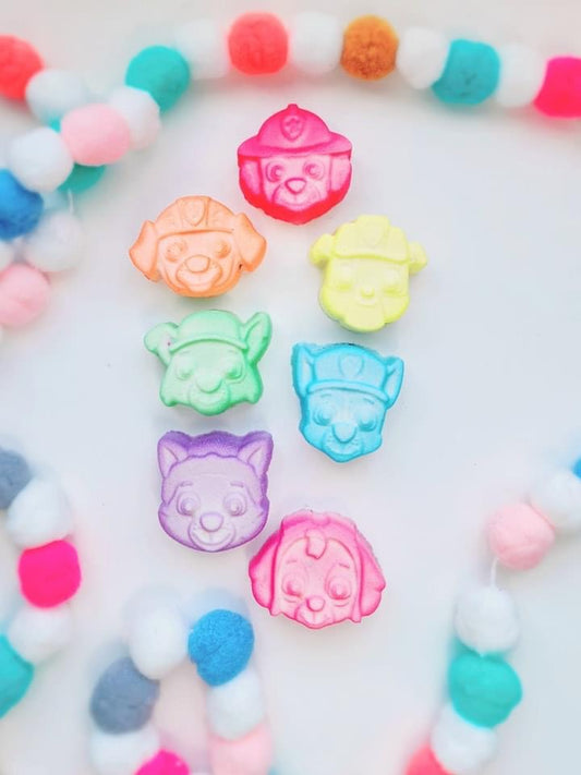 Bombe de bain moussante chien bleu