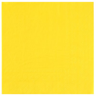 Serviettes uni jaune