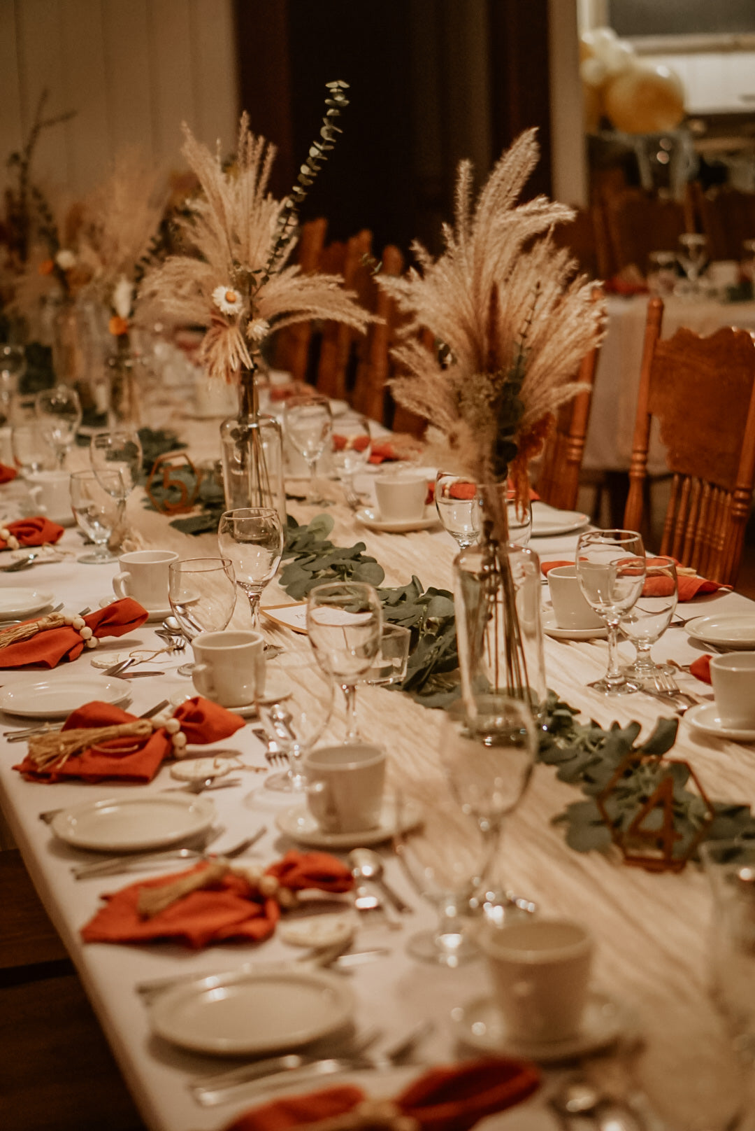 Serviette de table rouille