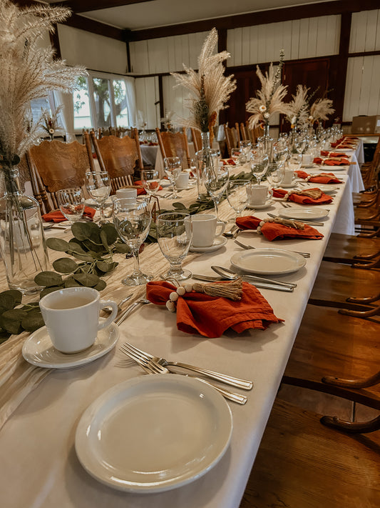 Serviette de table rouille