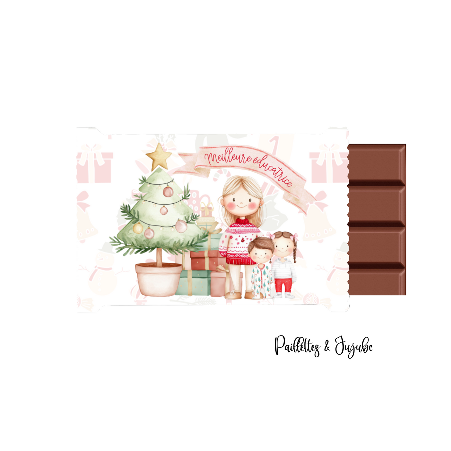 Barres de chocolat ''meilleure éducatrice''