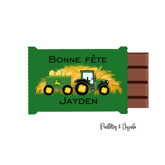 Barres de chocolat personnalisés