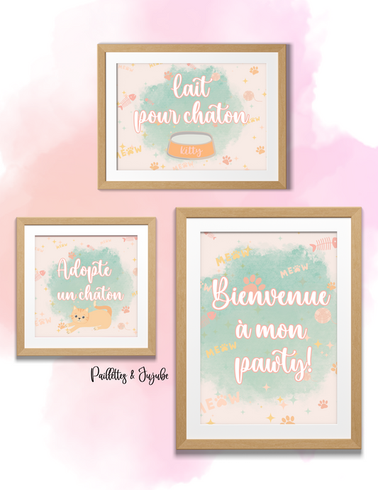 Bunble affiche thématique chat