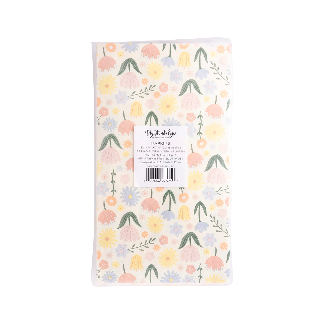 Serviettes fleurs printanières