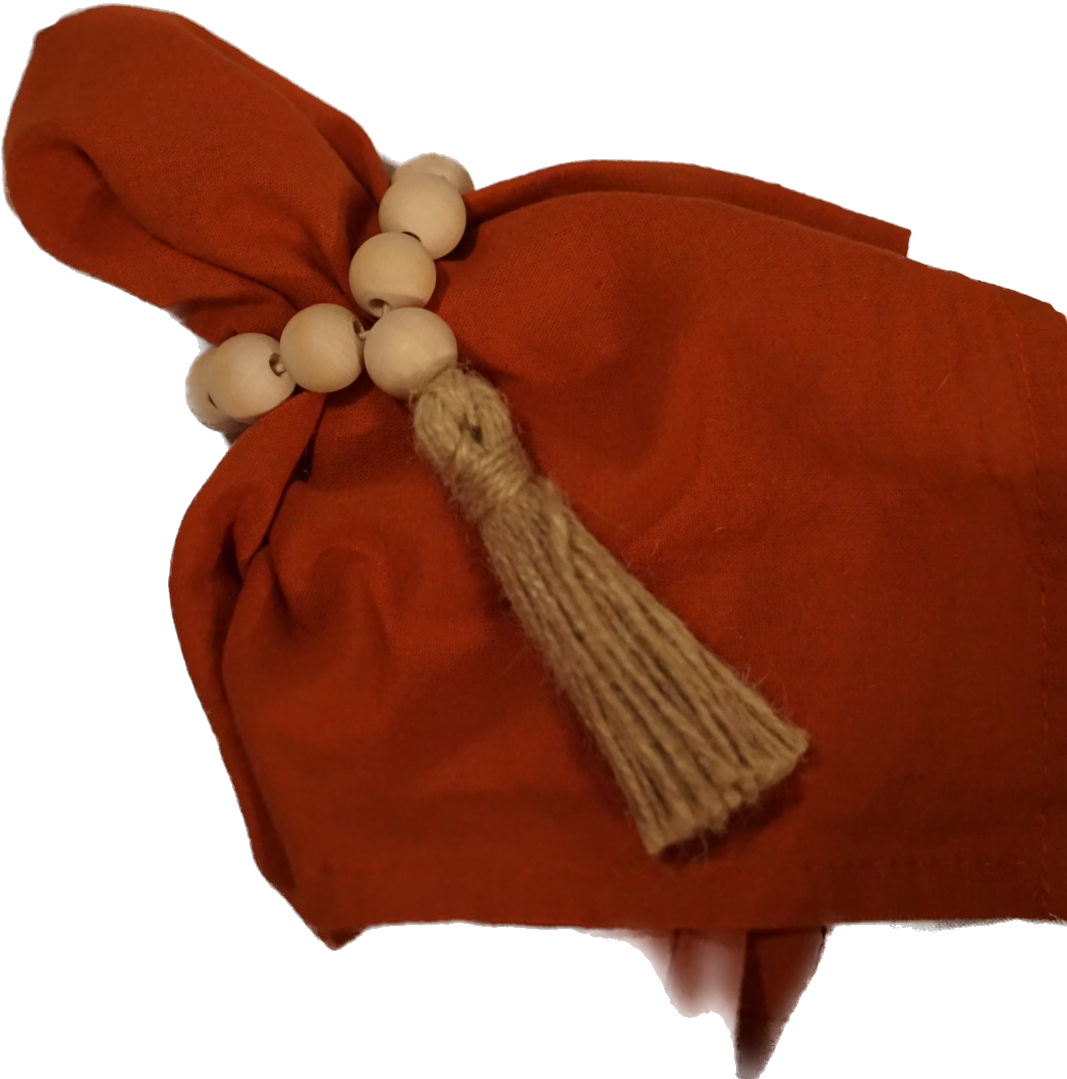 Serviette de table rouille