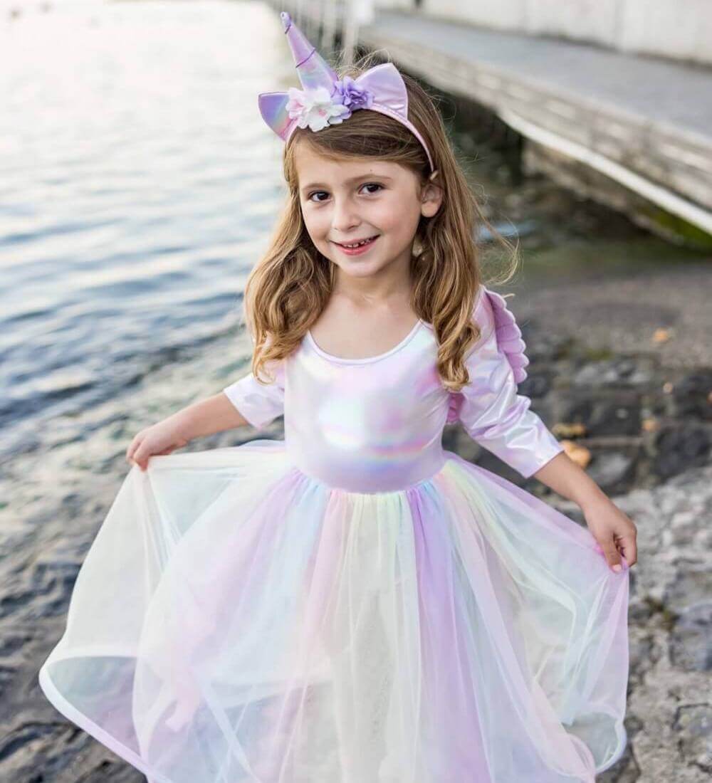 Robe licorne et serre-tête (3 à 6 ans )