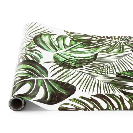 Chemin de table feuillage tropical monstera