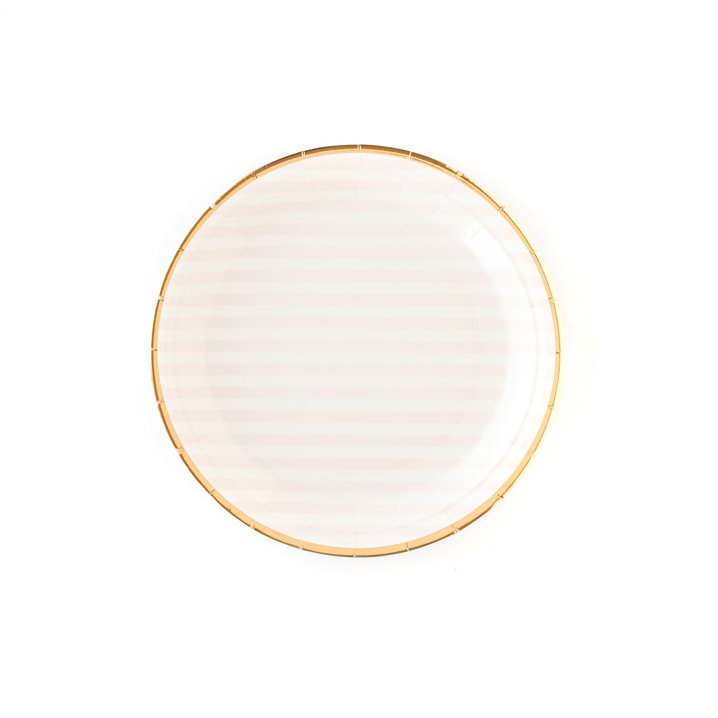 Assiettes rayées rose