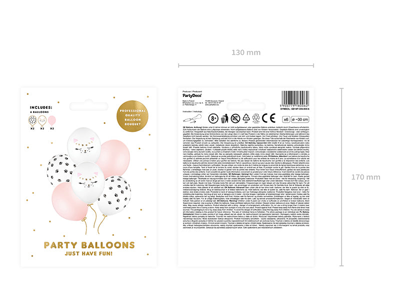 ballons chat 6pc