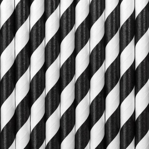 Pailles noir et blanc