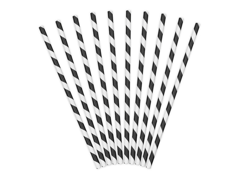 Pailles noir et blanc