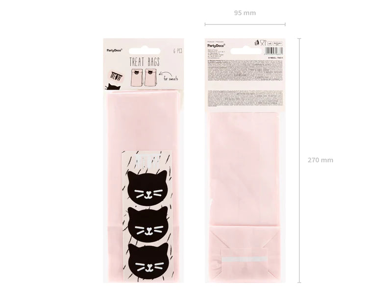 Petits sacs surprises chat 6pc