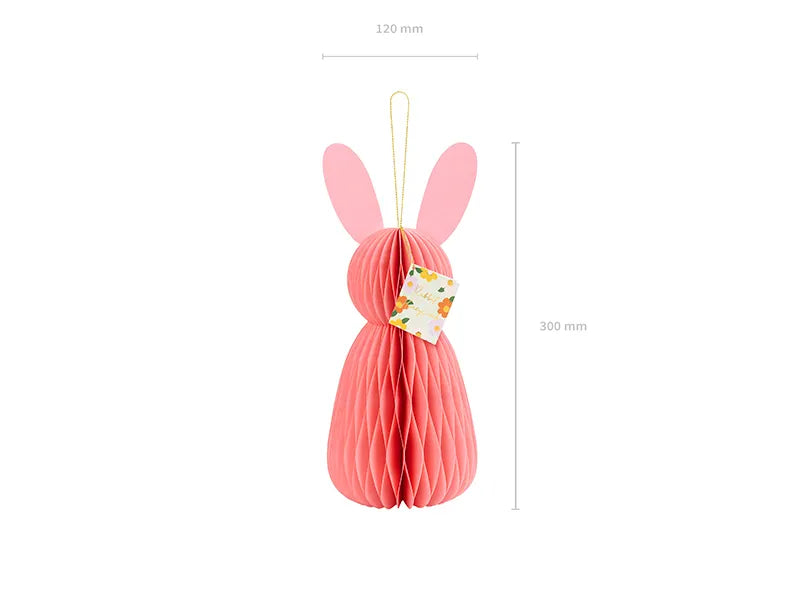 Lapin décoratif rose réutilisable