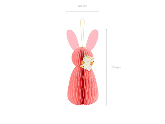 Lapin décoratif rose réutilisable