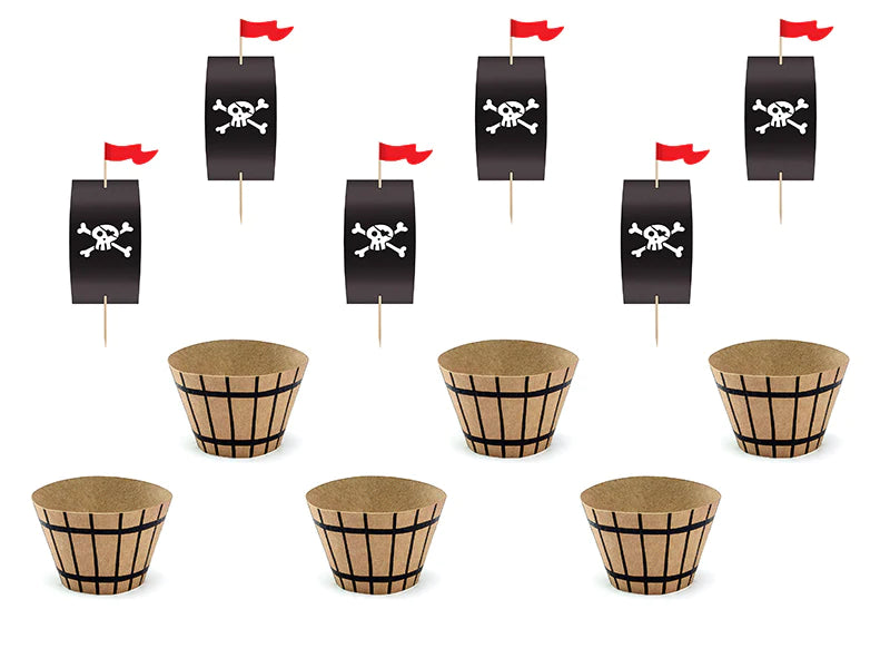 Moules à cupcakes pirate 6pc