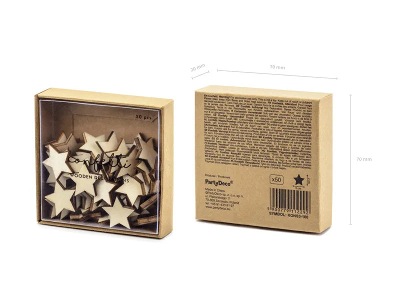 Confettis étoile en bois