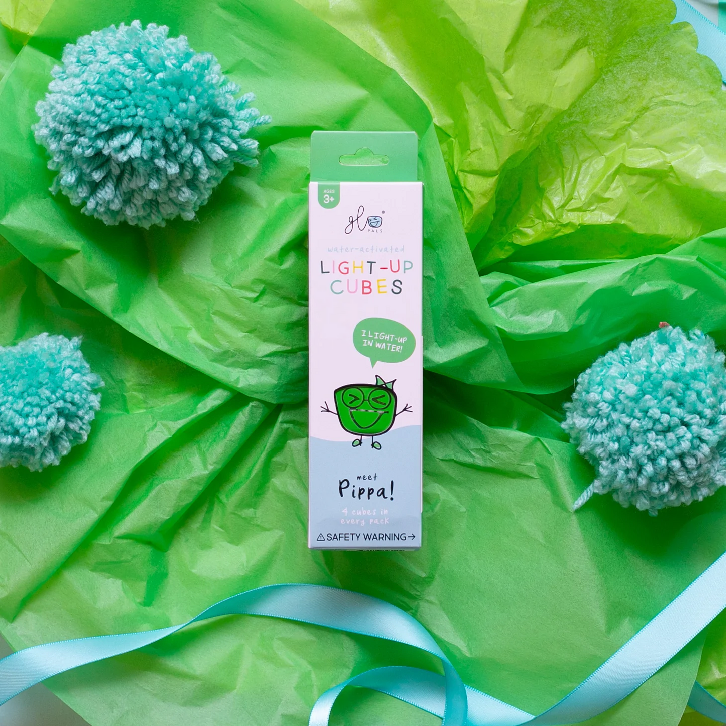 Glo Pals - Pack de 4 Cubes Lumineux Activés à l'Eau, Pippa