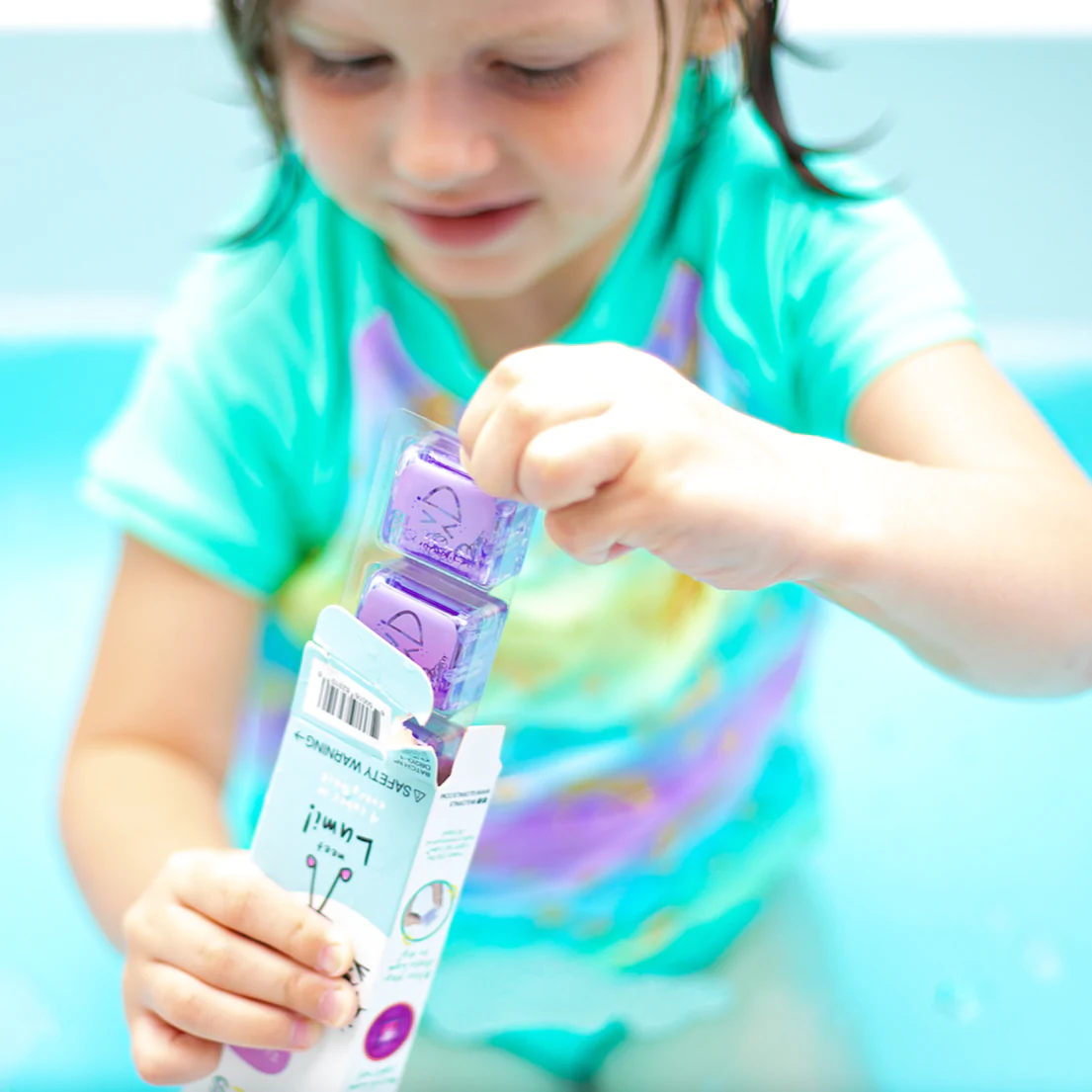 Glo Pals - Pack de 4 Cubes Lumineux Activés à l'Eau, Lumi