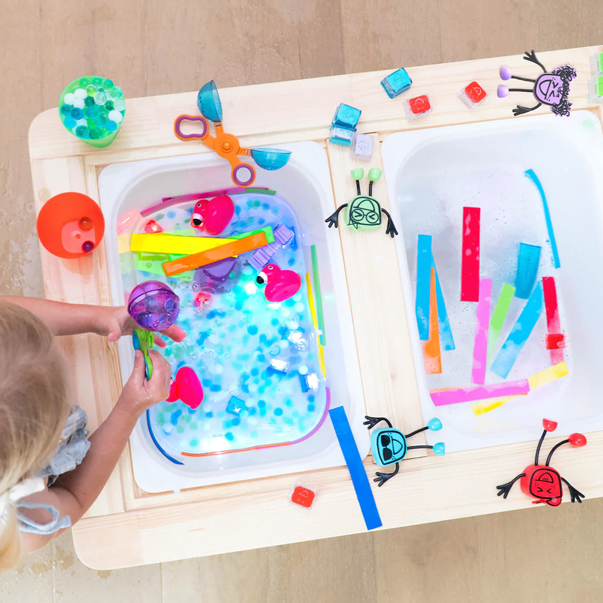 Glo Pals - Pack de 4 Cubes Lumineux Activés à l'Eau,Sammy