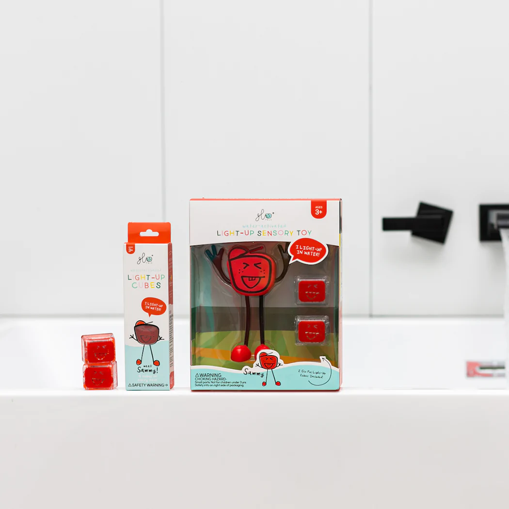 Glo Pals - Pack de 4 Cubes Lumineux Activés à l'Eau,Sammy