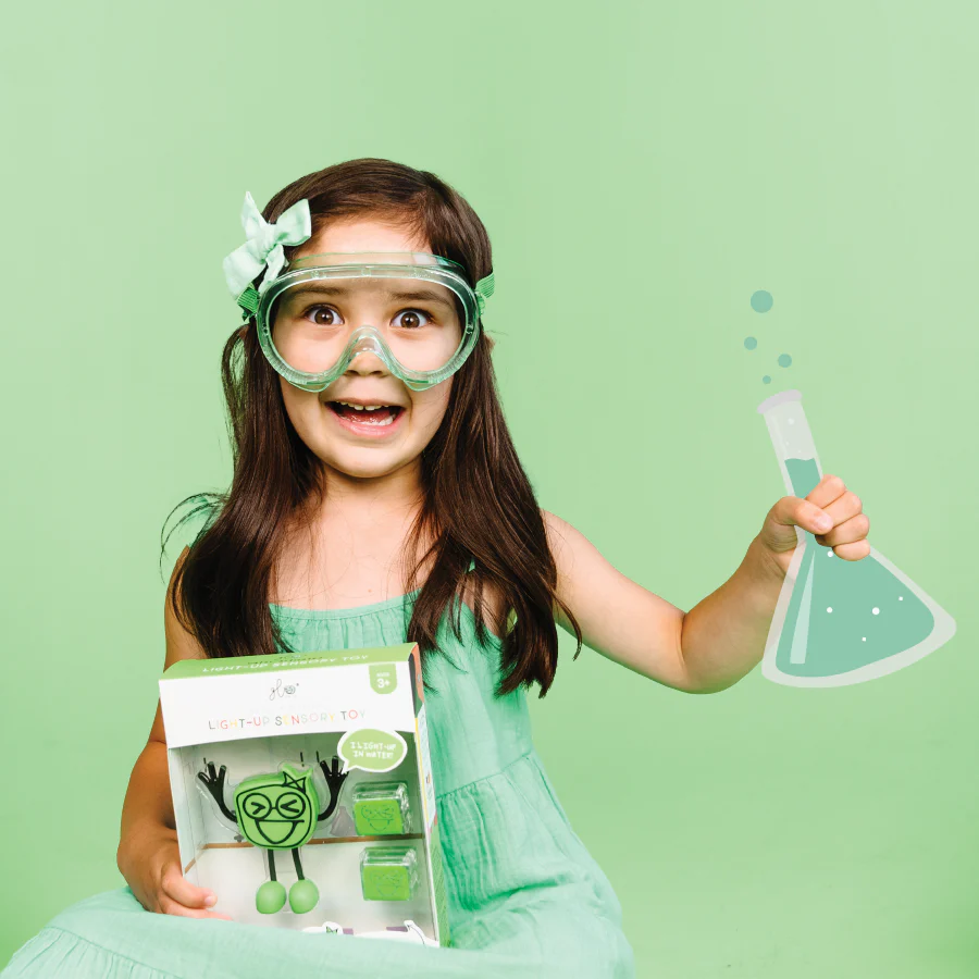 Glo Pals - Jouet avec 2 cubes lumineux activés par l'eau, Pippa