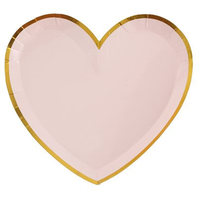 Assiettes cœur rose
