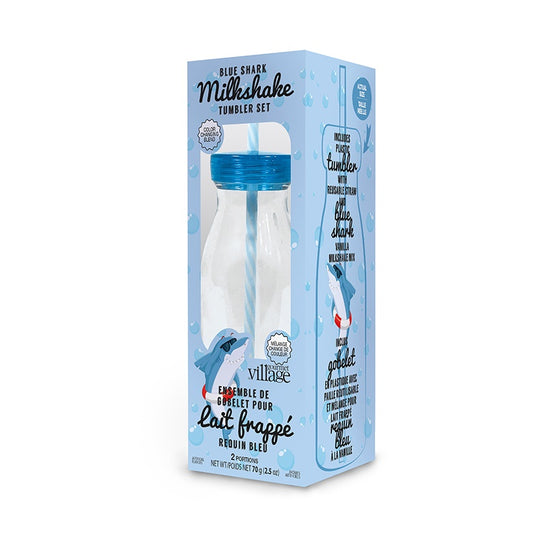 Ensemble gobelet et lait frappé requin