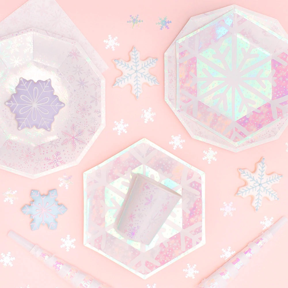 Large snowflake plates