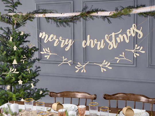 Guirlande en bois Merry Christmas