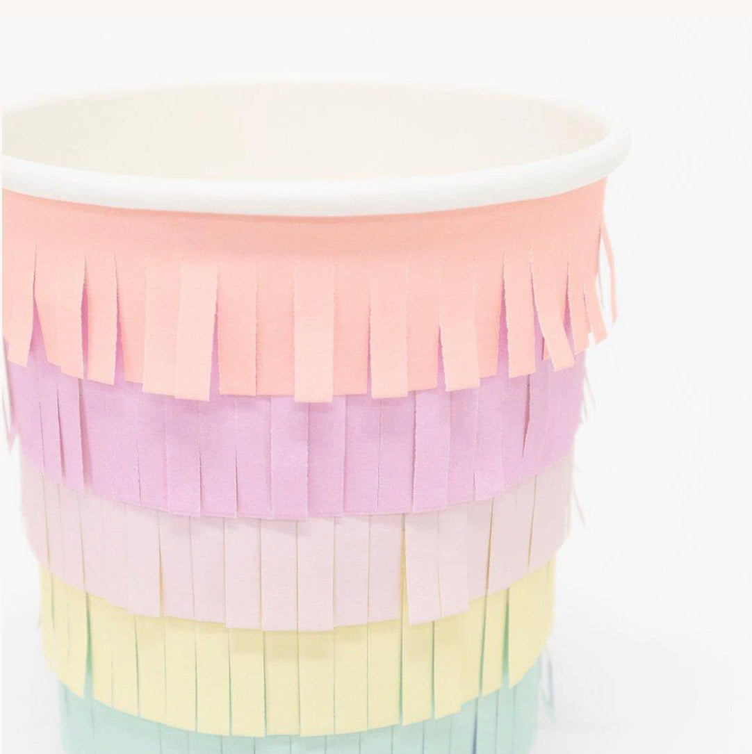 Verres à frange pastel