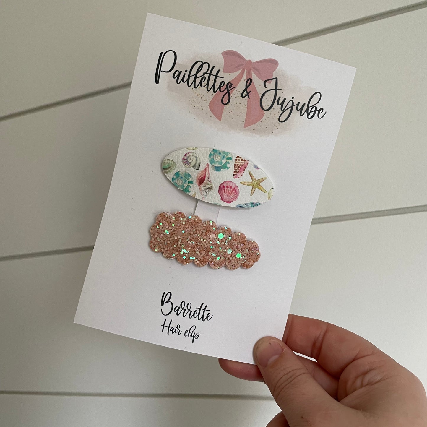 Duo clip clap coquillages