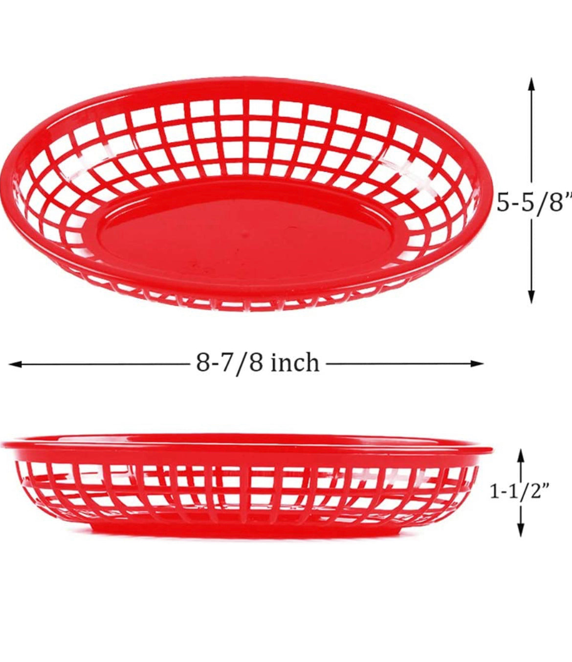 Panier de service alimentaire en plastique Fiesta