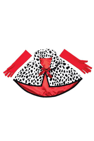 Cruella cape gants et perruque