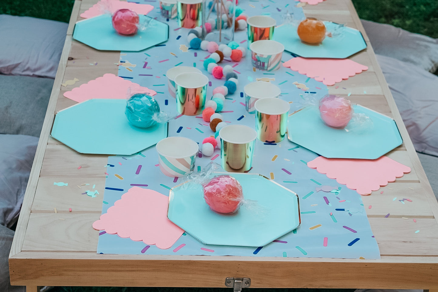 Large dark teal napkins