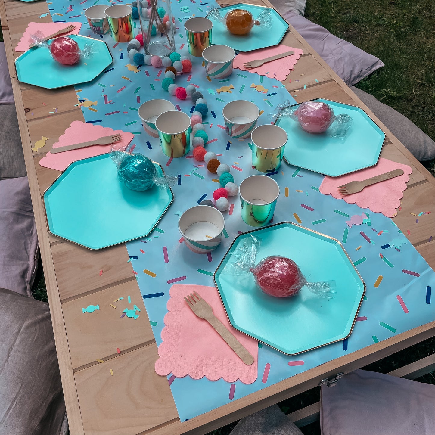 Assiette grande couleur menthe