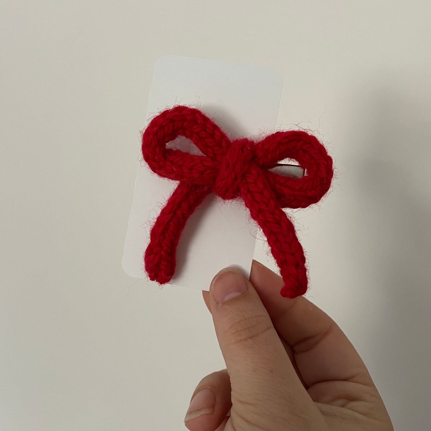 Barrette boucle en tricotin 3 couleurs