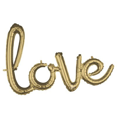 Ballon LOVE or blanc