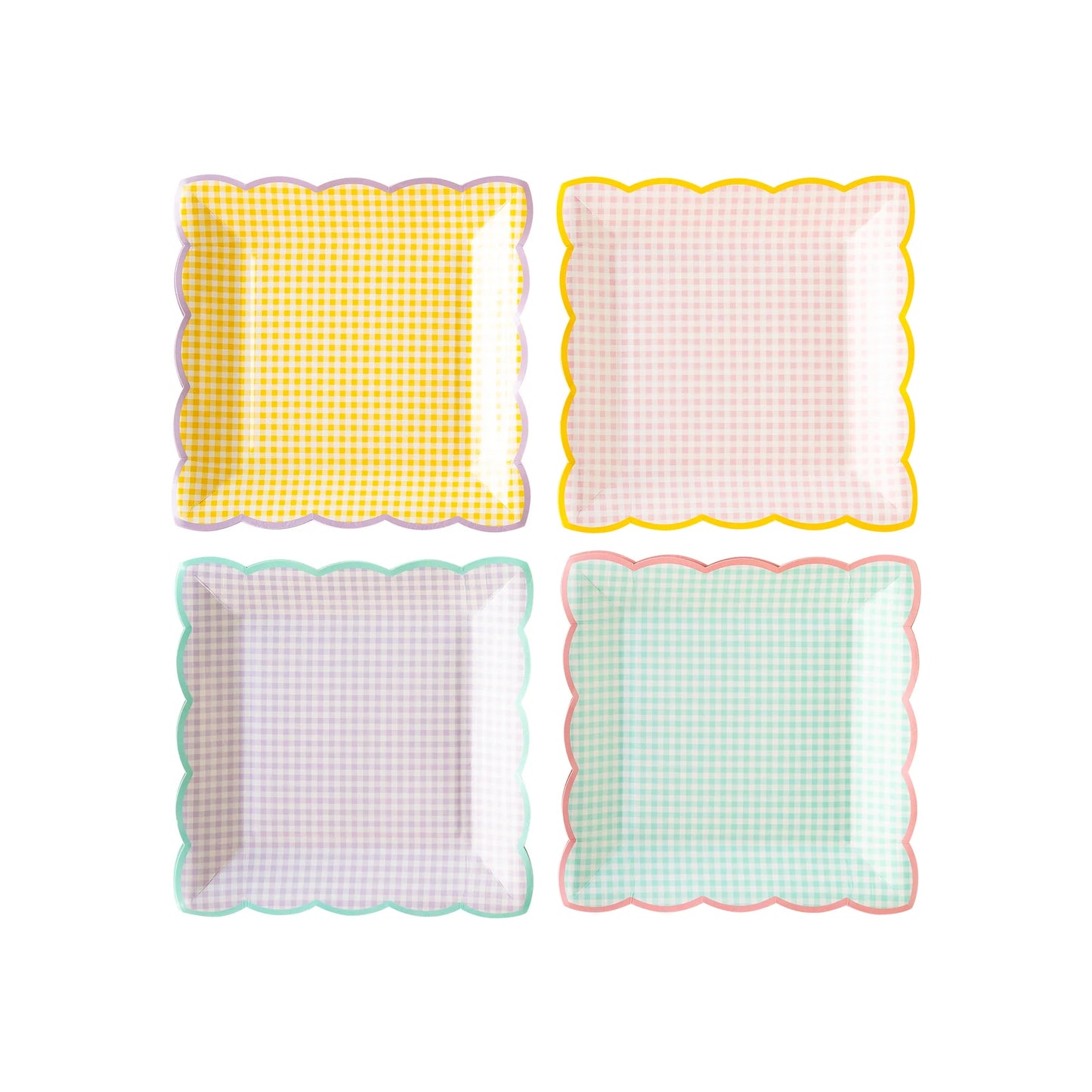 Assiettes gingham