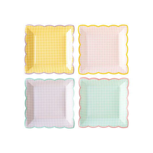 Assiettes gingham