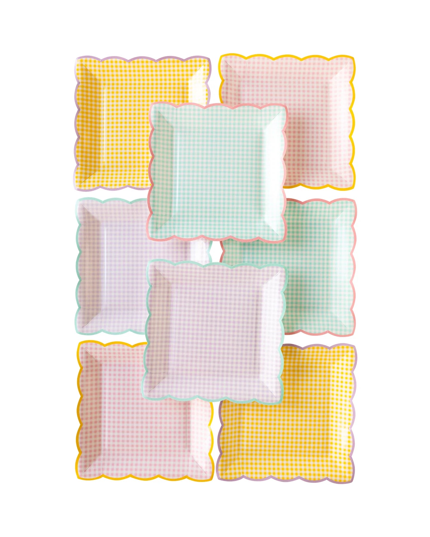 Assiettes gingham