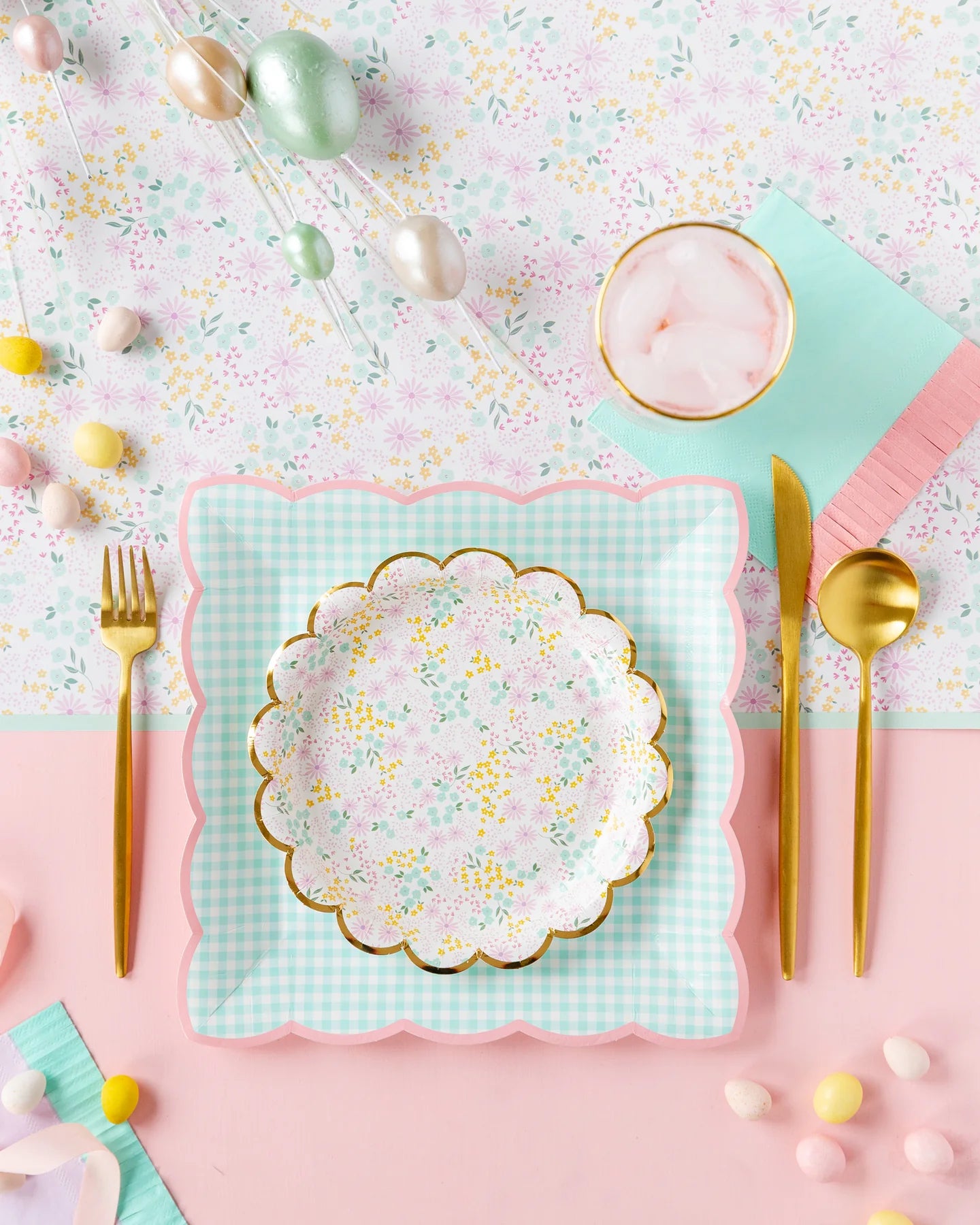 Assiettes gingham