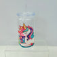 Beer can plastique 16 oz transparent